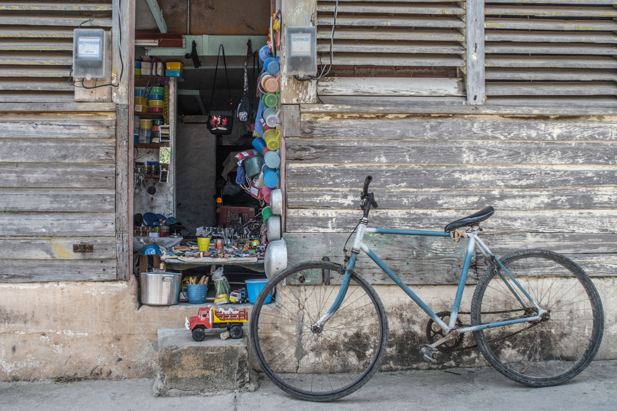 A shop and a bike